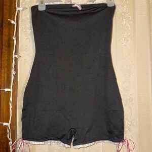 Black Strapless Women's Romper